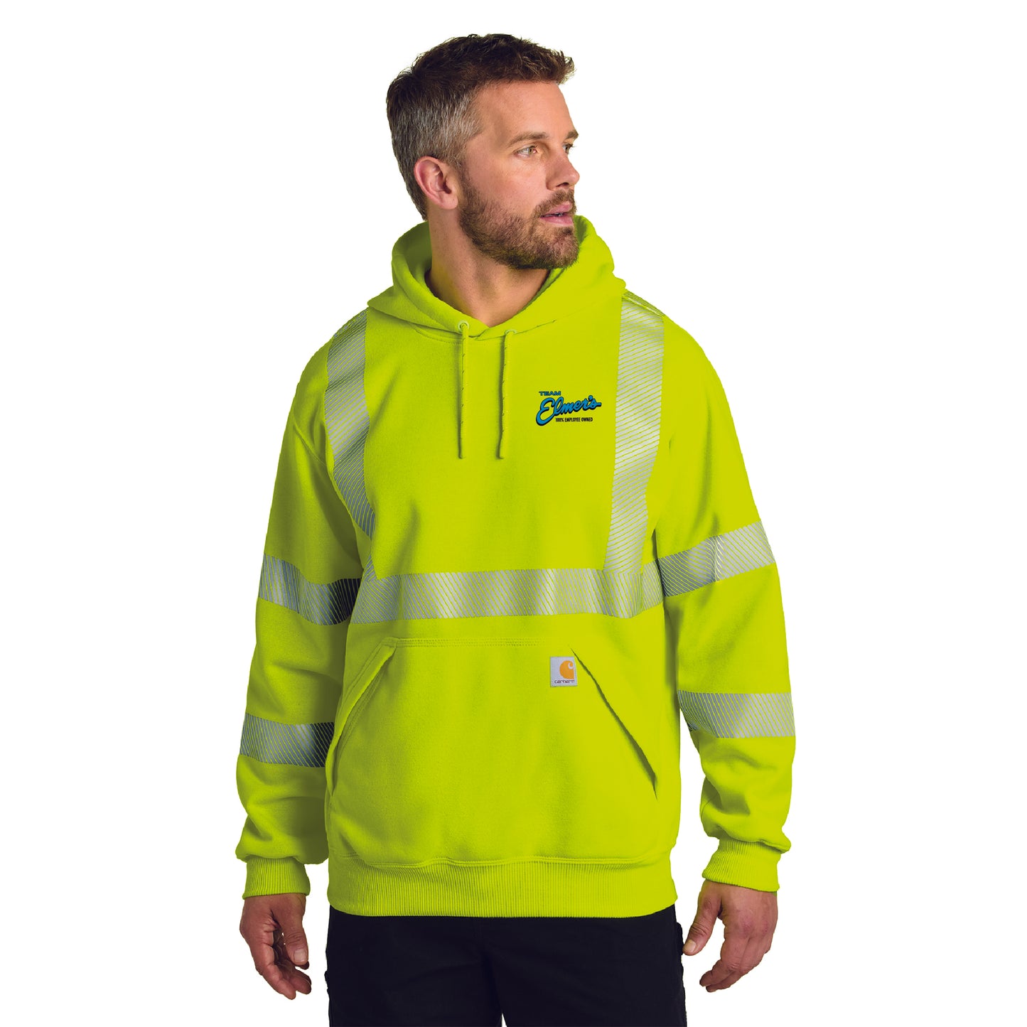 Team Elmer's Carhartt ANSI 107 Class 3 Hooded Sweatshirt