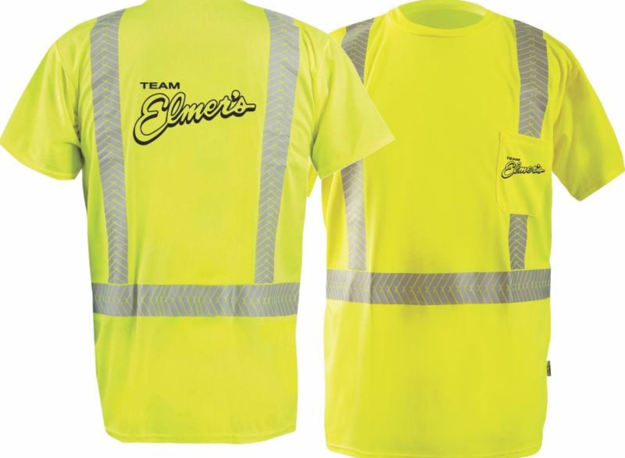4X/5X Only - Team Elmer's Segmented Tape Moisture Wicking Shirt