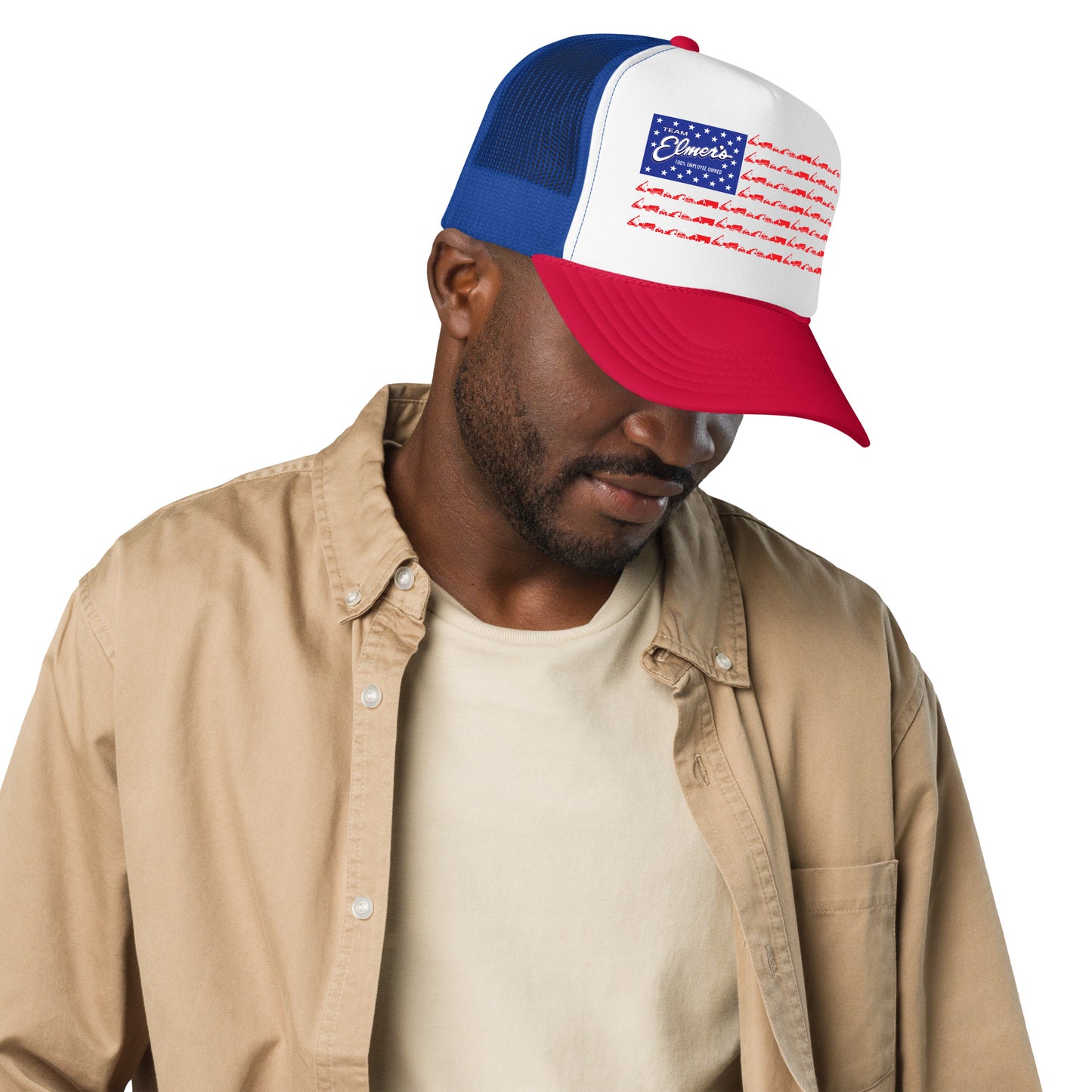 Team Elmer's Red, White & Crew | Foam Trucker Hat