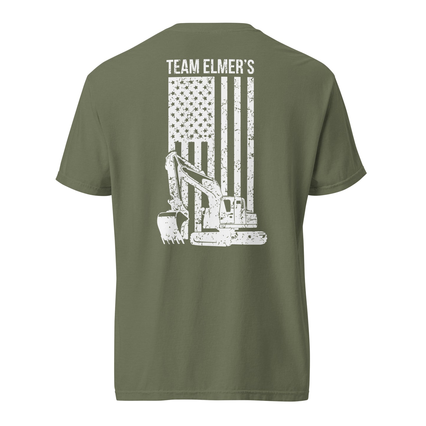 Team Elmer's Excavator Flag | Unisex Heavyweight T-Shirt