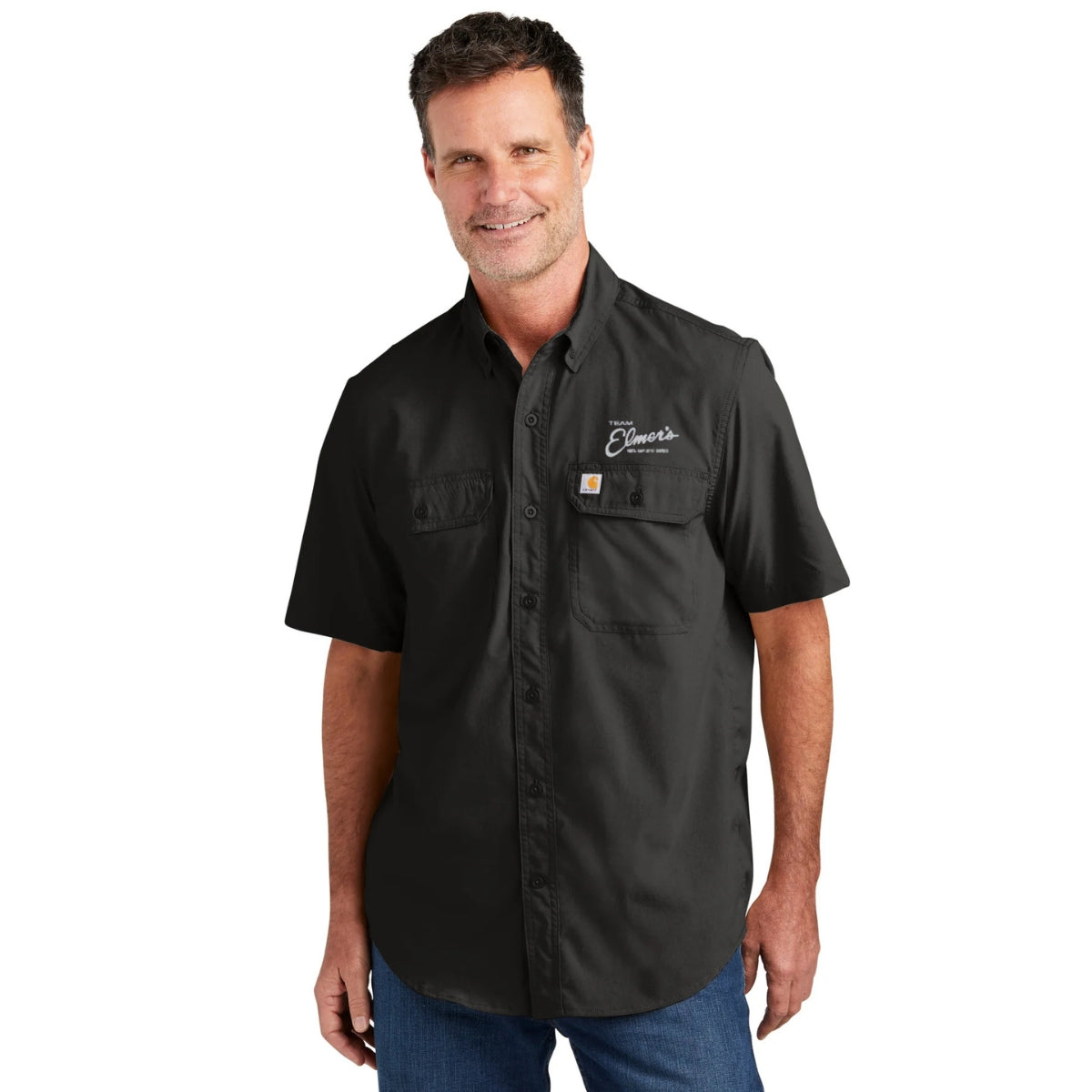 Team Elmer's Embroidered Carhartt Force Solid Short Sleeve Shirt