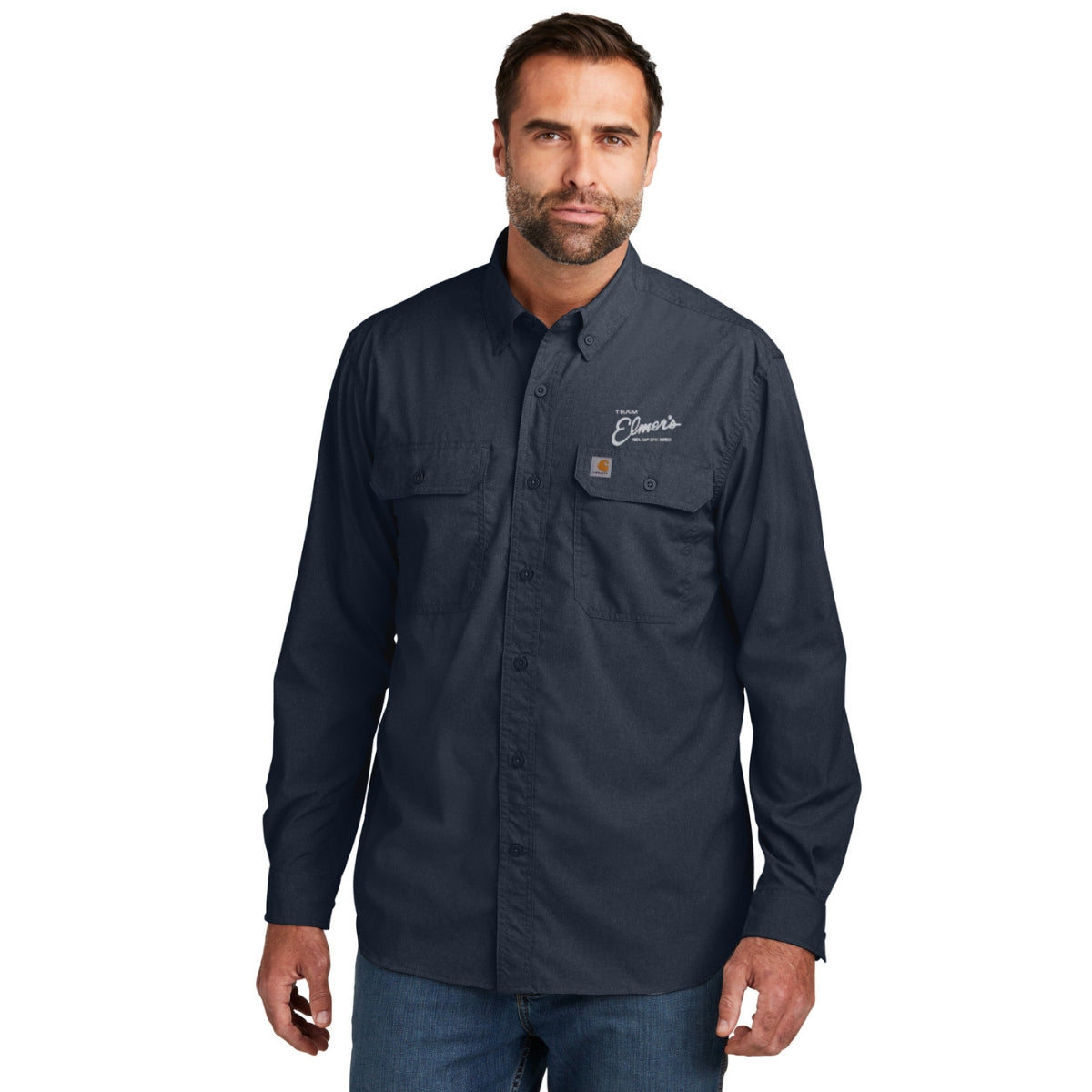 Team Elmer's Embroidered Carhartt Force Solid Long Sleeve Shirt