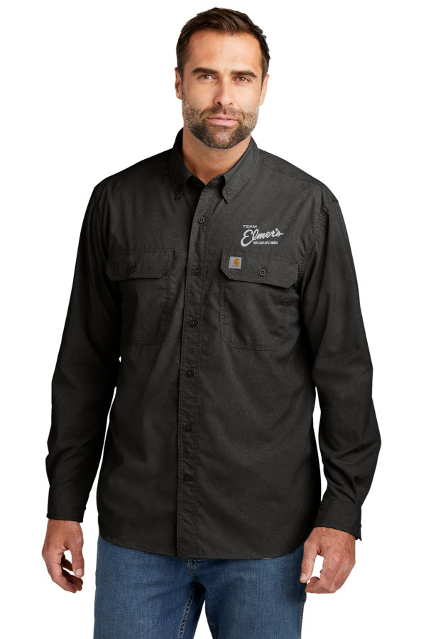 Team Elmer's Embroidered Carhartt Force Solid Long Sleeve Shirt