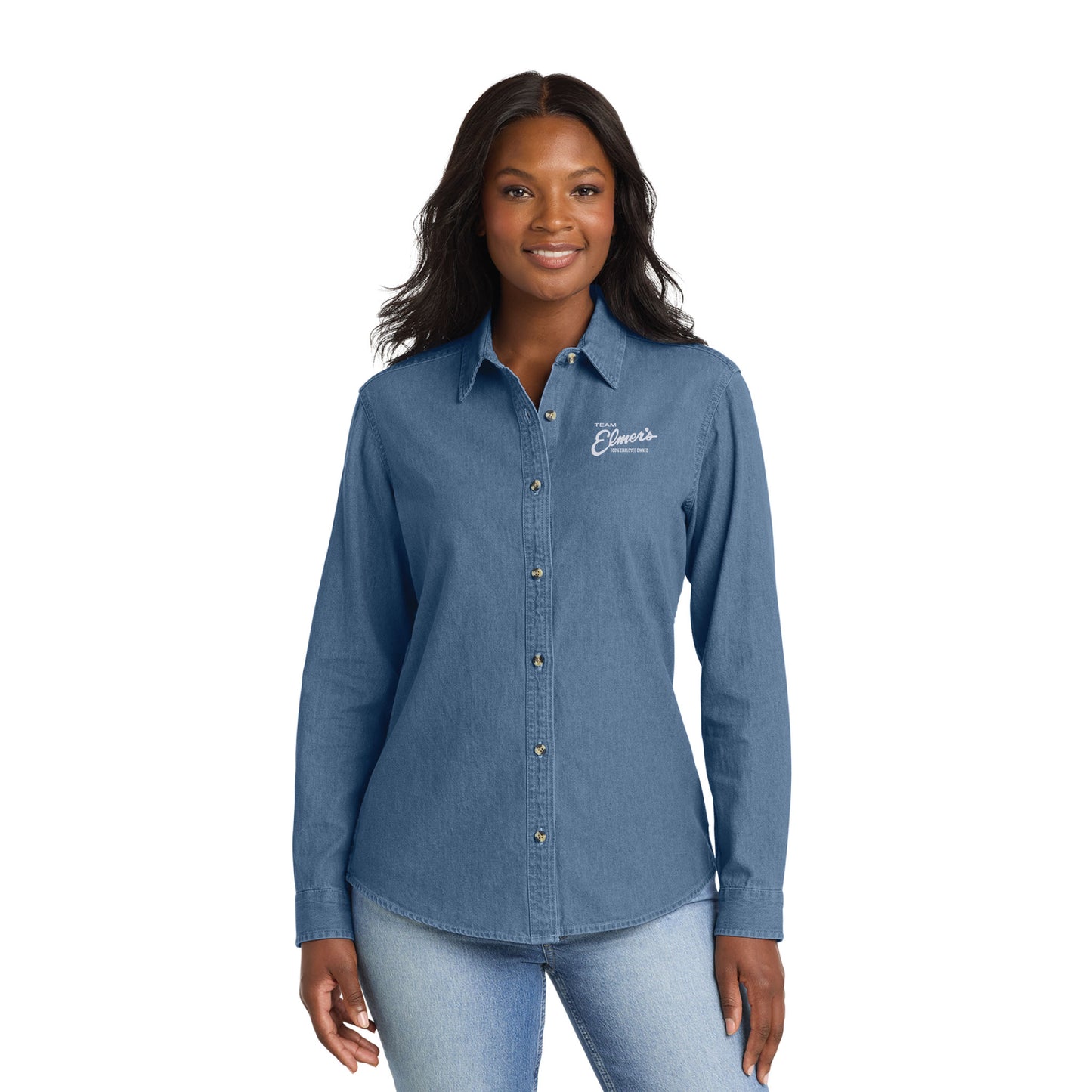 Team Elmer's Women's Denim Shirt