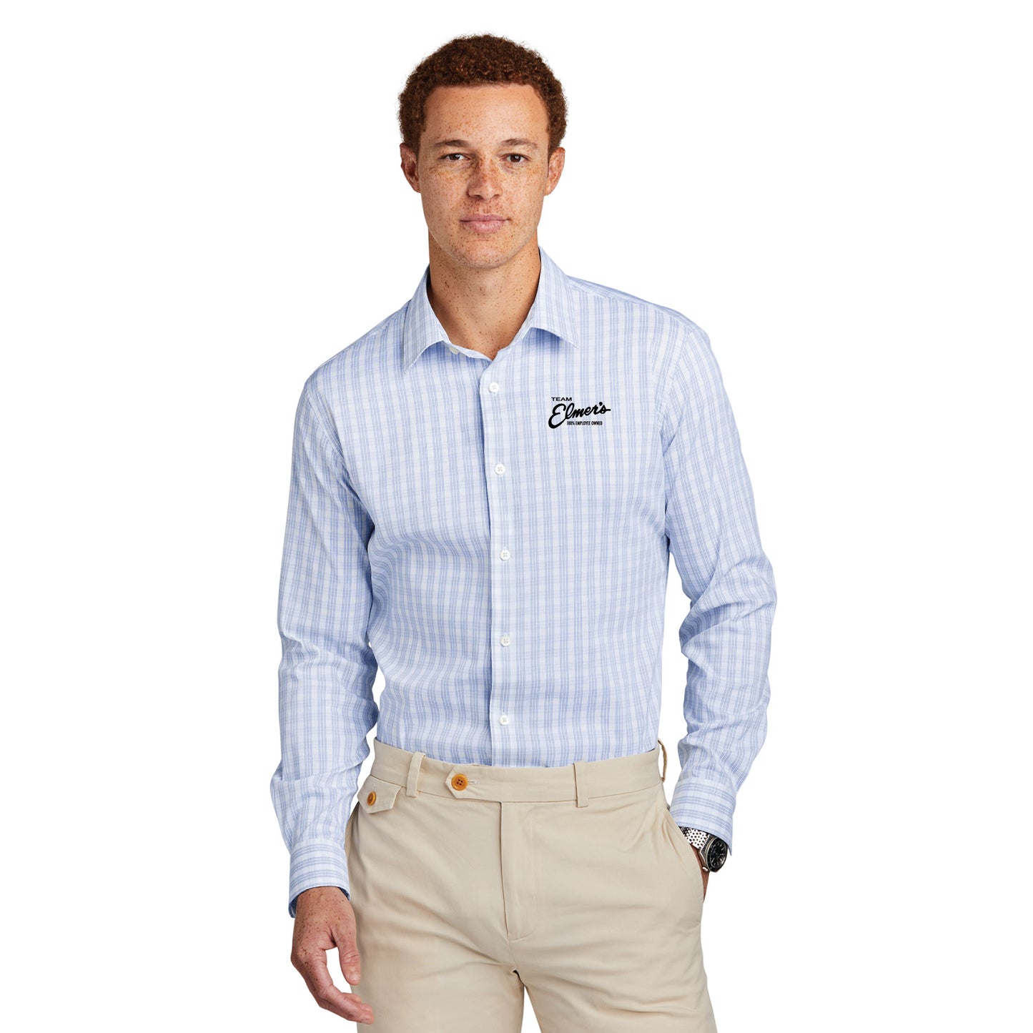 Team Elmer's Men's Patterned Button-Up Shirt