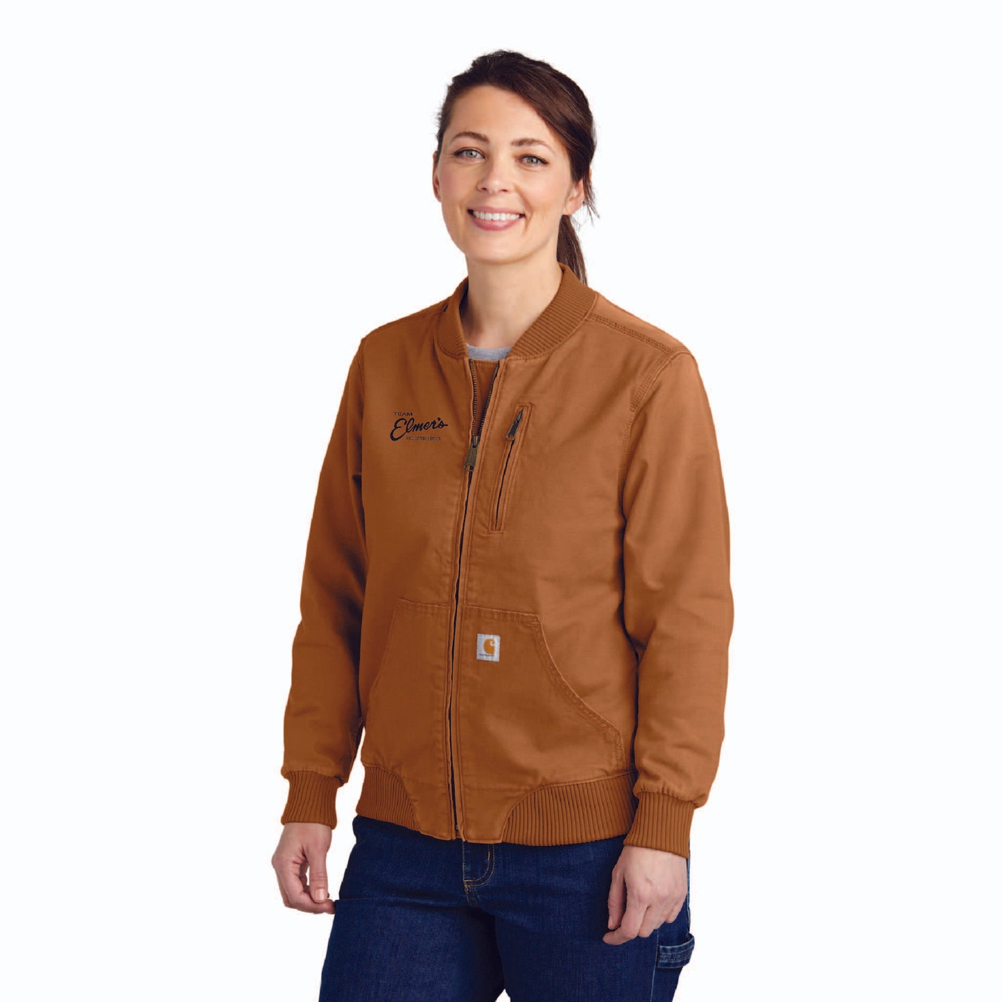 Team Elmer's Embroidered Carhartt Women's Rugged Flex Crawford Jacket