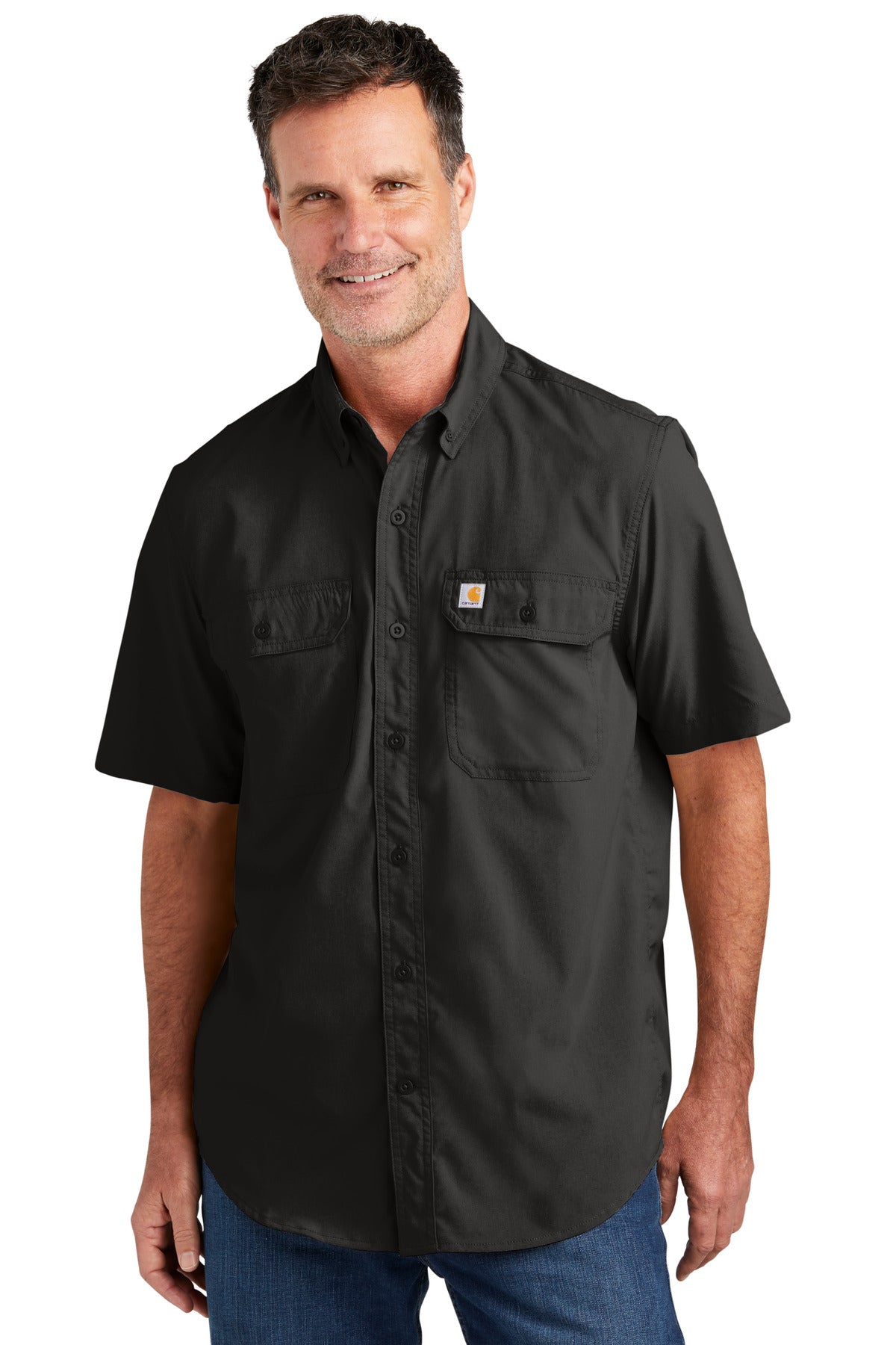 Team Elmer's Embroidered Carhartt Force Solid Short Sleeve Shirt