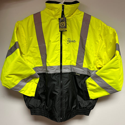 Team Elmer's Size Large Discontinued Occunomix Hi Vis Safety Coat