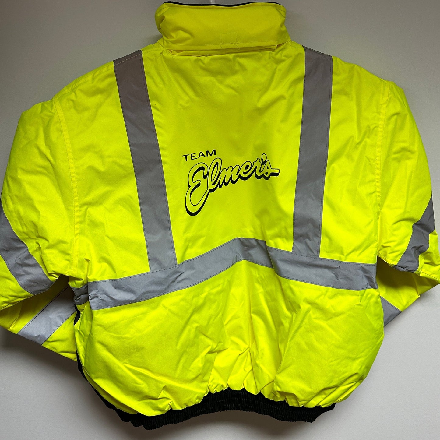 Team Elmer's Size Large Discontinued Occunomix Hi Vis Safety Coat