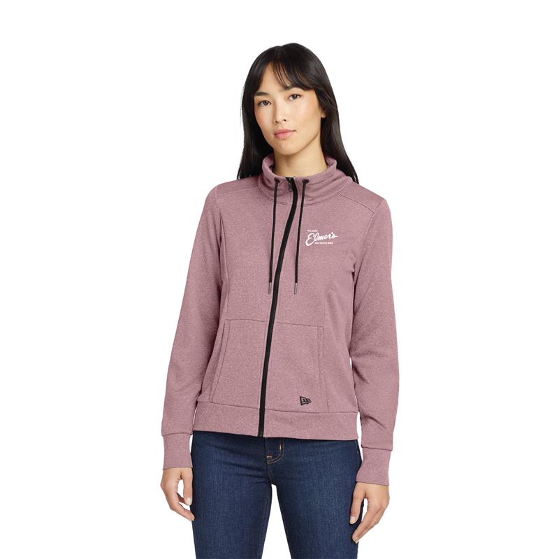 Team Elmer's Women's Performance Terry Full-Zip Cowl-Neck
