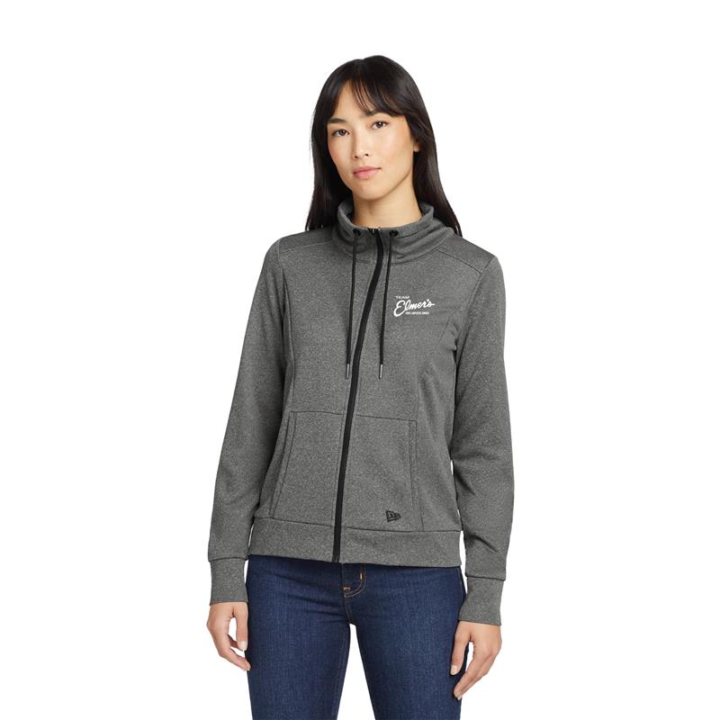 Team Elmer's Women's Performance Terry Full-Zip Cowl-Neck