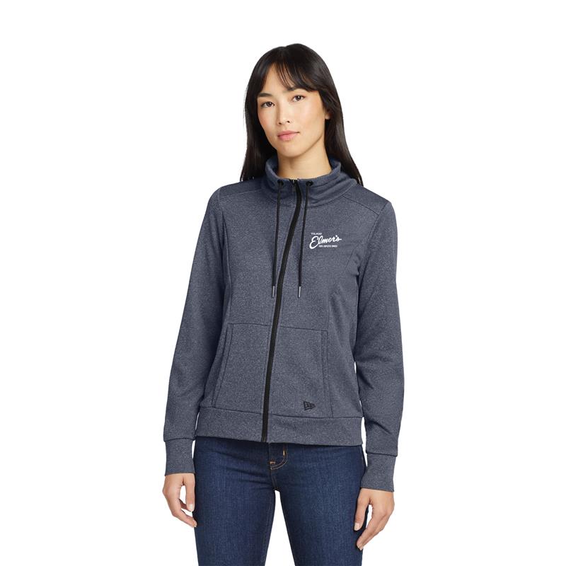 Team Elmer's Women's Performance Terry Full-Zip Cowl-Neck