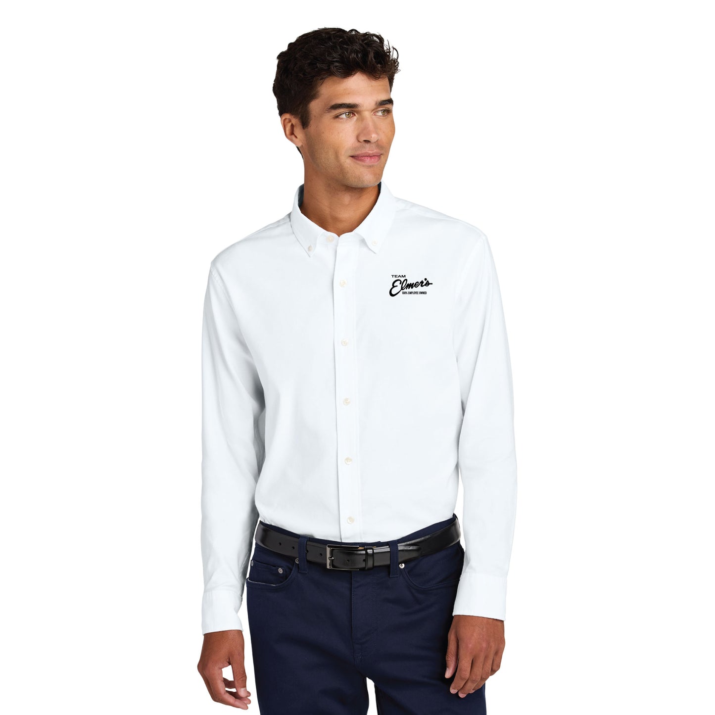 Team Elmer's Men's Modern Oxford Button-Up Shirt