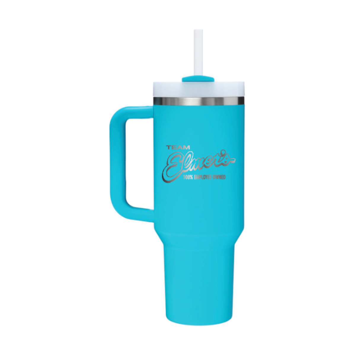 40oz Team Elmer's Laser Engraved Stanley Quencher H20 Flowstate Tumbler