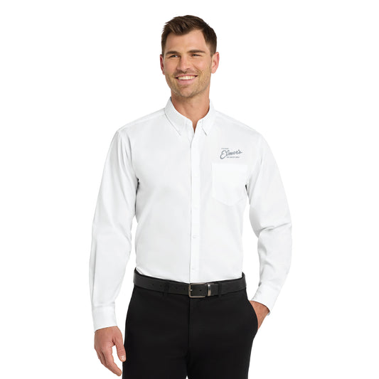 Team Elmer's Men's TALL Long Sleeve Carefree Poplin Shirt