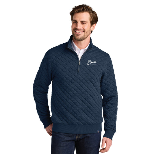 Team Elmer's Men's Diamond Quilt 1/4 Zip Sweater