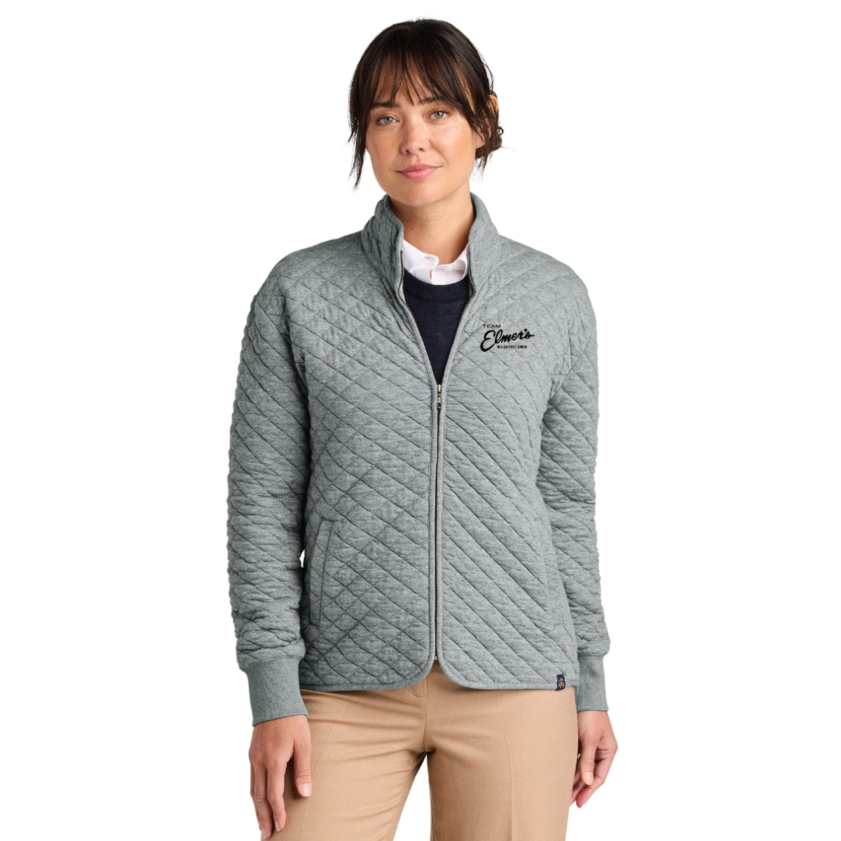 Team Elmer's Women's Diamond Quilt Full Zip Jacket