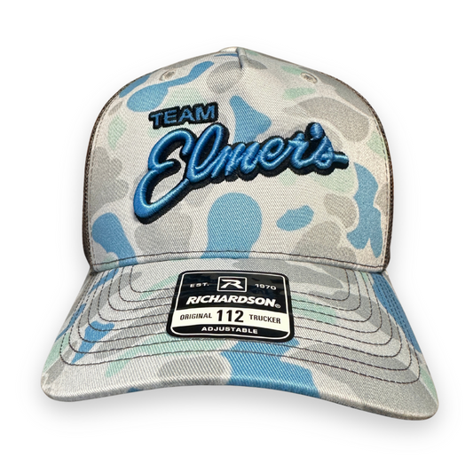 Team Elmer’s Richardson Blue Duck Camo Trucker Hat