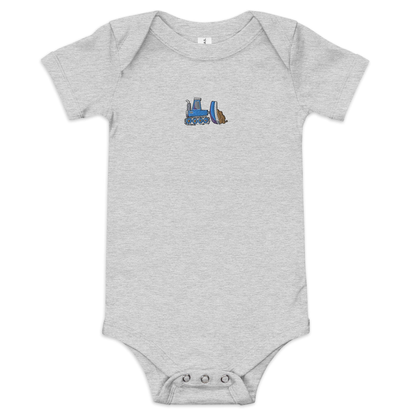 Embroidered Dozer Short Sleeve Onesie