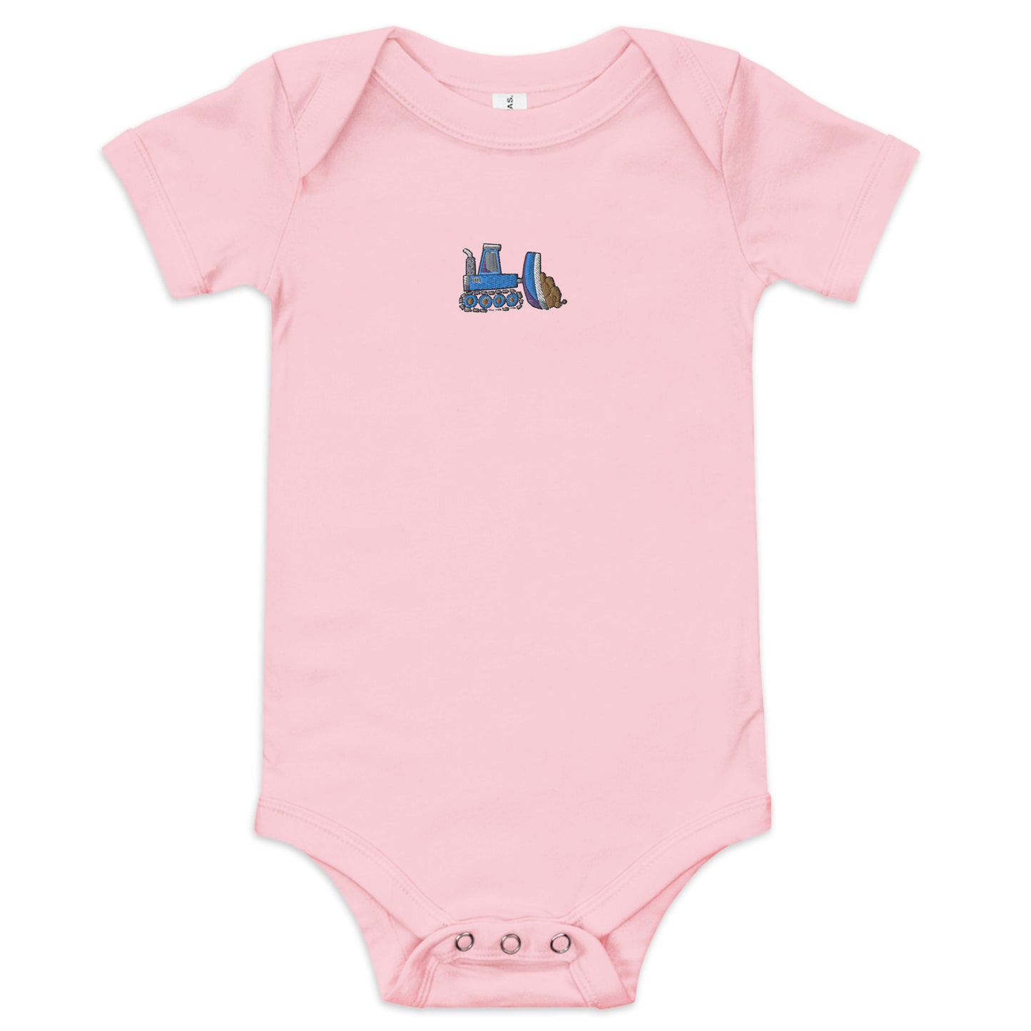 Embroidered Dozer Short Sleeve Onesie