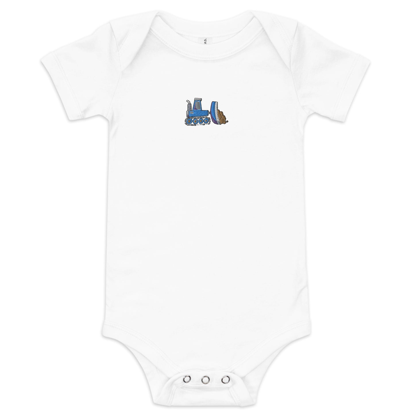 Embroidered Dozer Short Sleeve Onesie