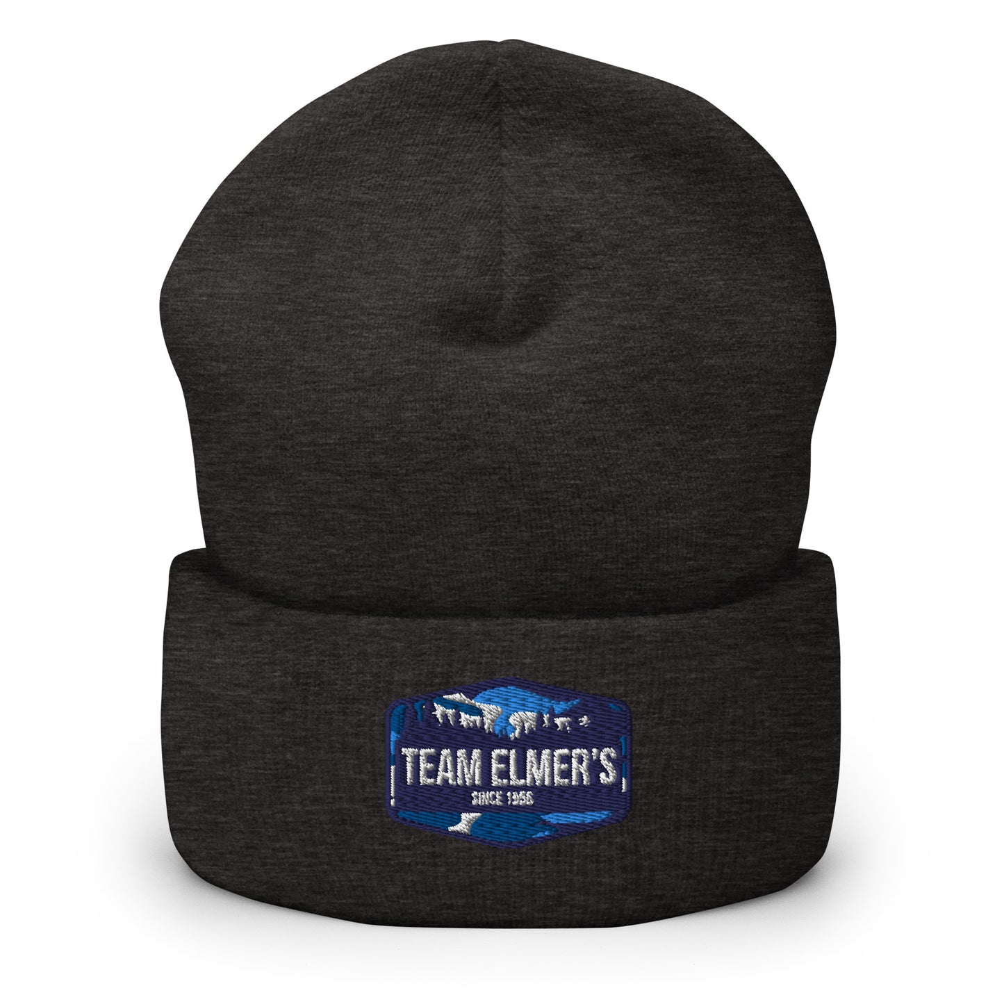 Team Elmer's Blueberry Camo Embroidered Cuffed Beanie