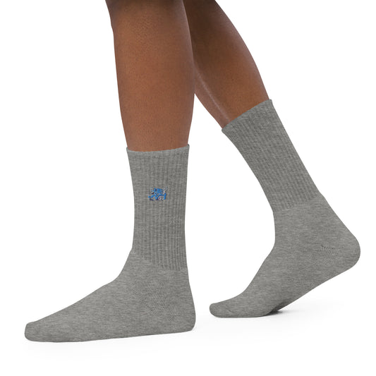 Concrete Mixer Embroidered Socks