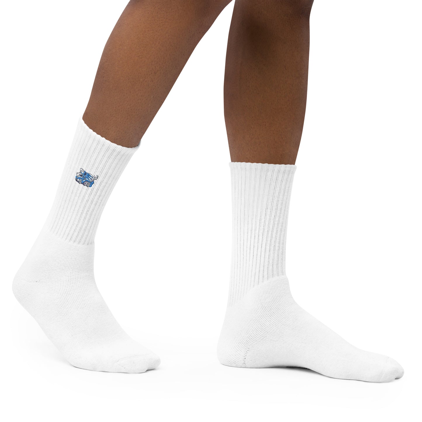 Concrete Mixer Embroidered Socks