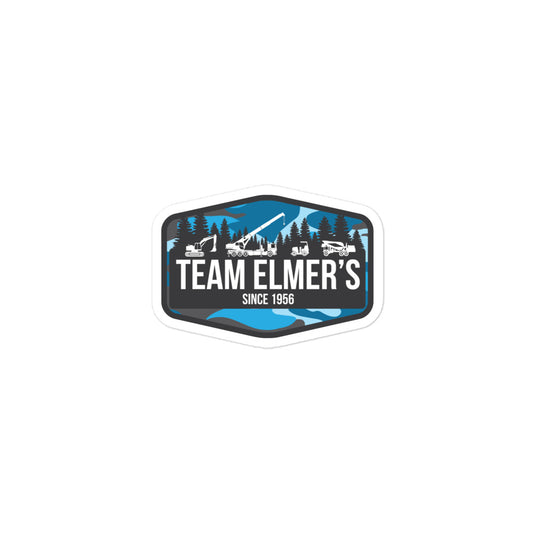 Team Elmer's Blueberry Camo Equipment Badge Sticker