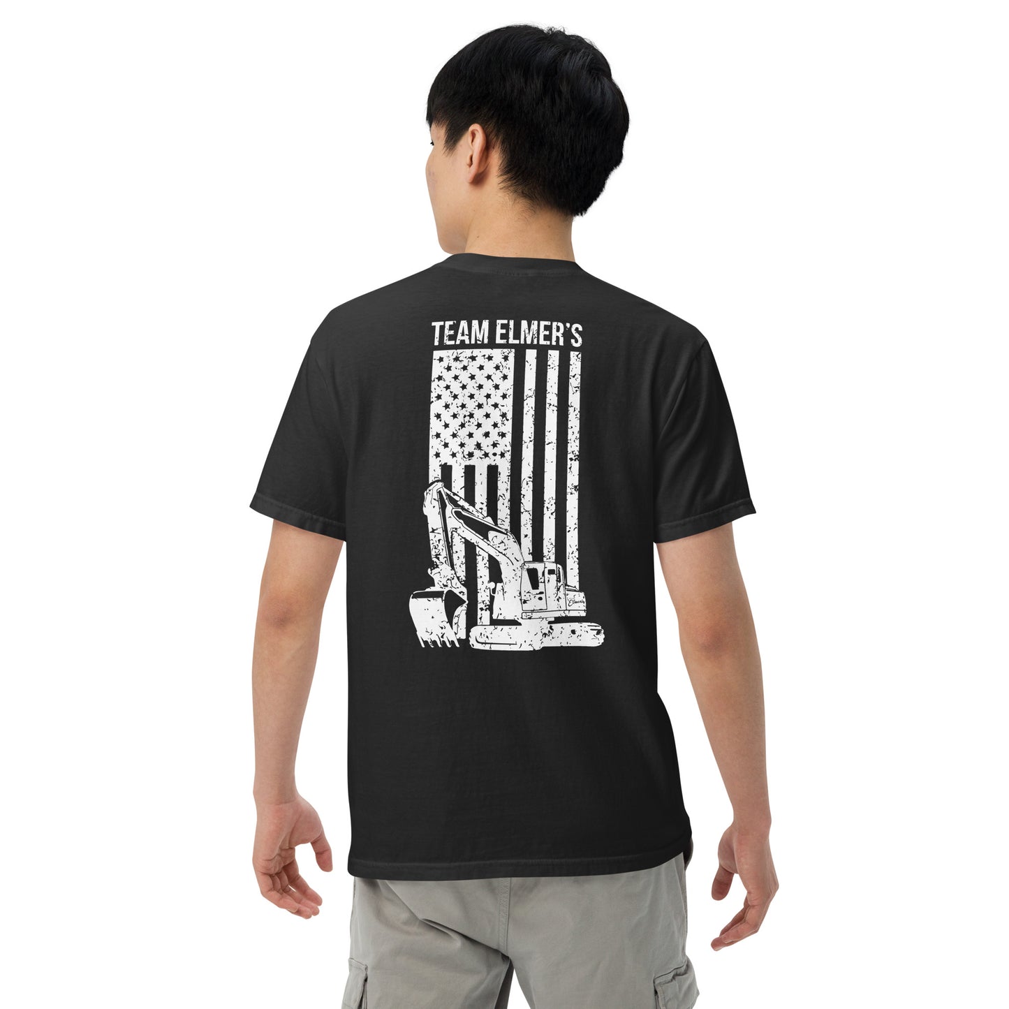 Team Elmer's Excavator Flag | Unisex Heavyweight T-Shirt