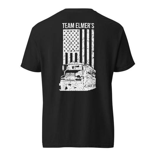 Team Elmer's Live Bottom Flag | Unisex Heavyweight T-Shirt