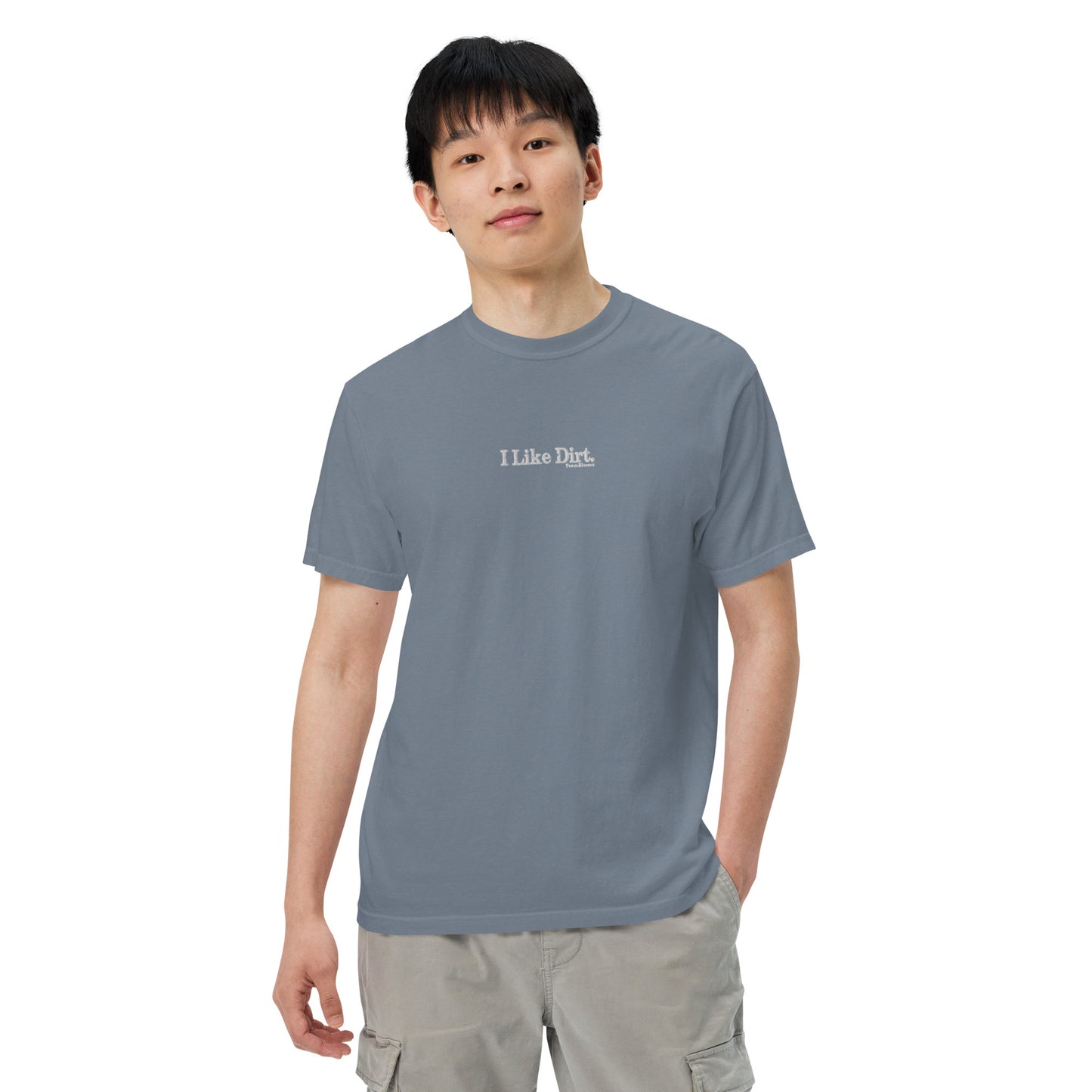 I Like Dirt Embroidered Unisex Garment-Dyed Heavyweight T-Shirt