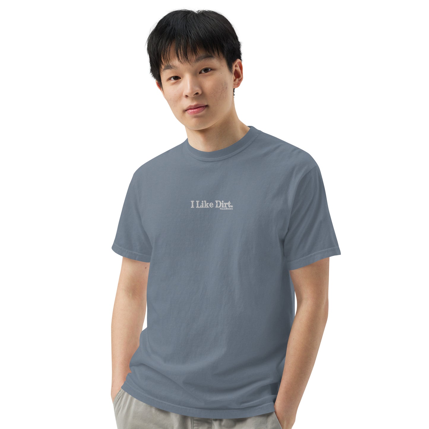 I Like Dirt Embroidered Unisex Garment-Dyed Heavyweight T-Shirt