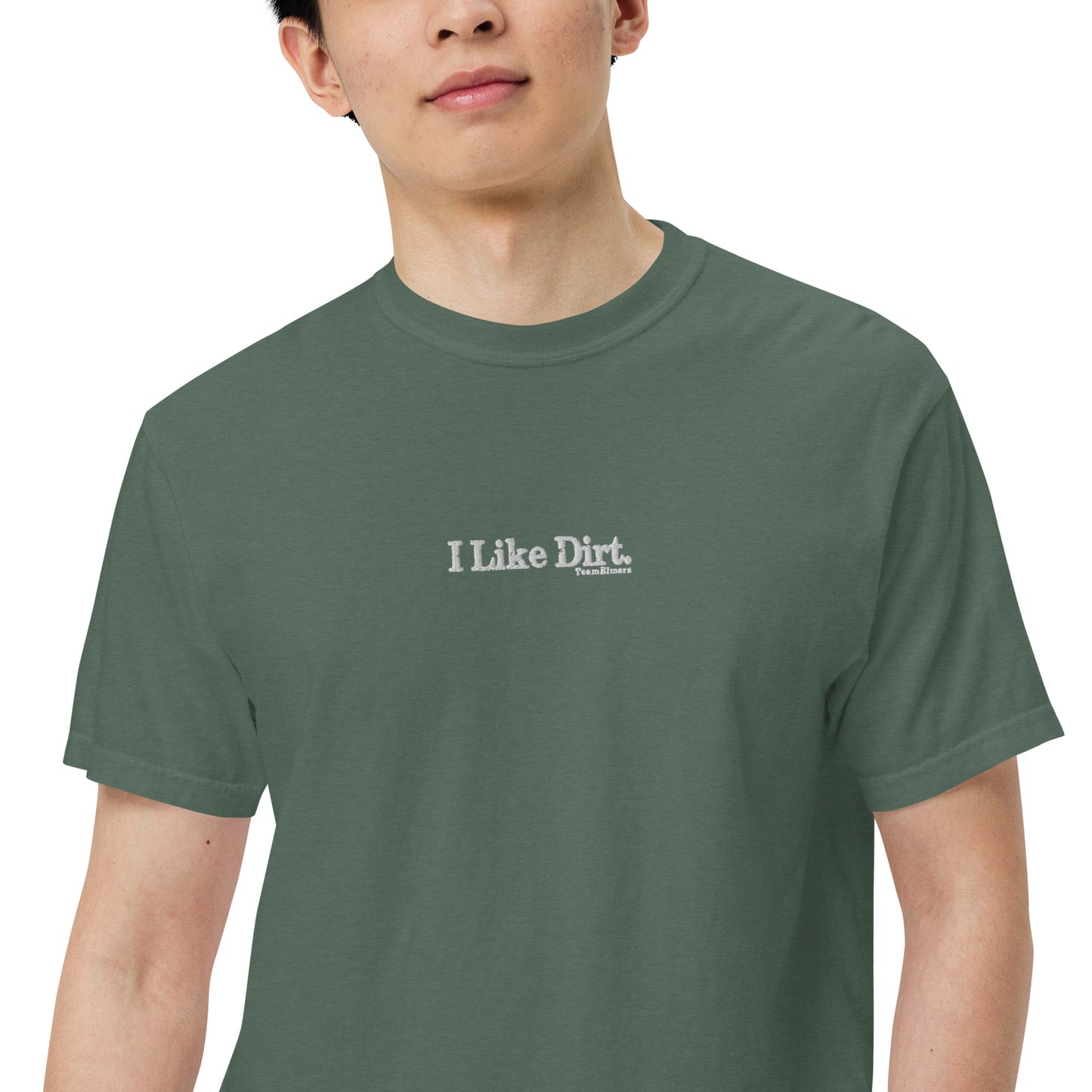 I Like Dirt Embroidered Unisex Garment-Dyed Heavyweight T-Shirt