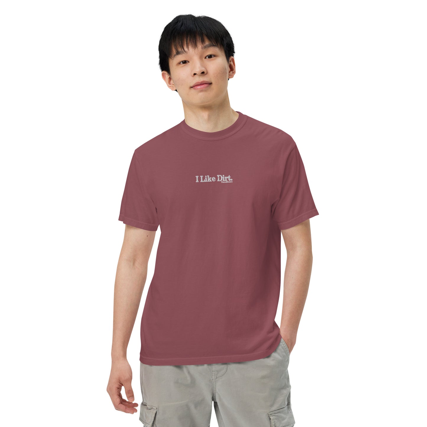 I Like Dirt Embroidered Unisex Garment-Dyed Heavyweight T-Shirt