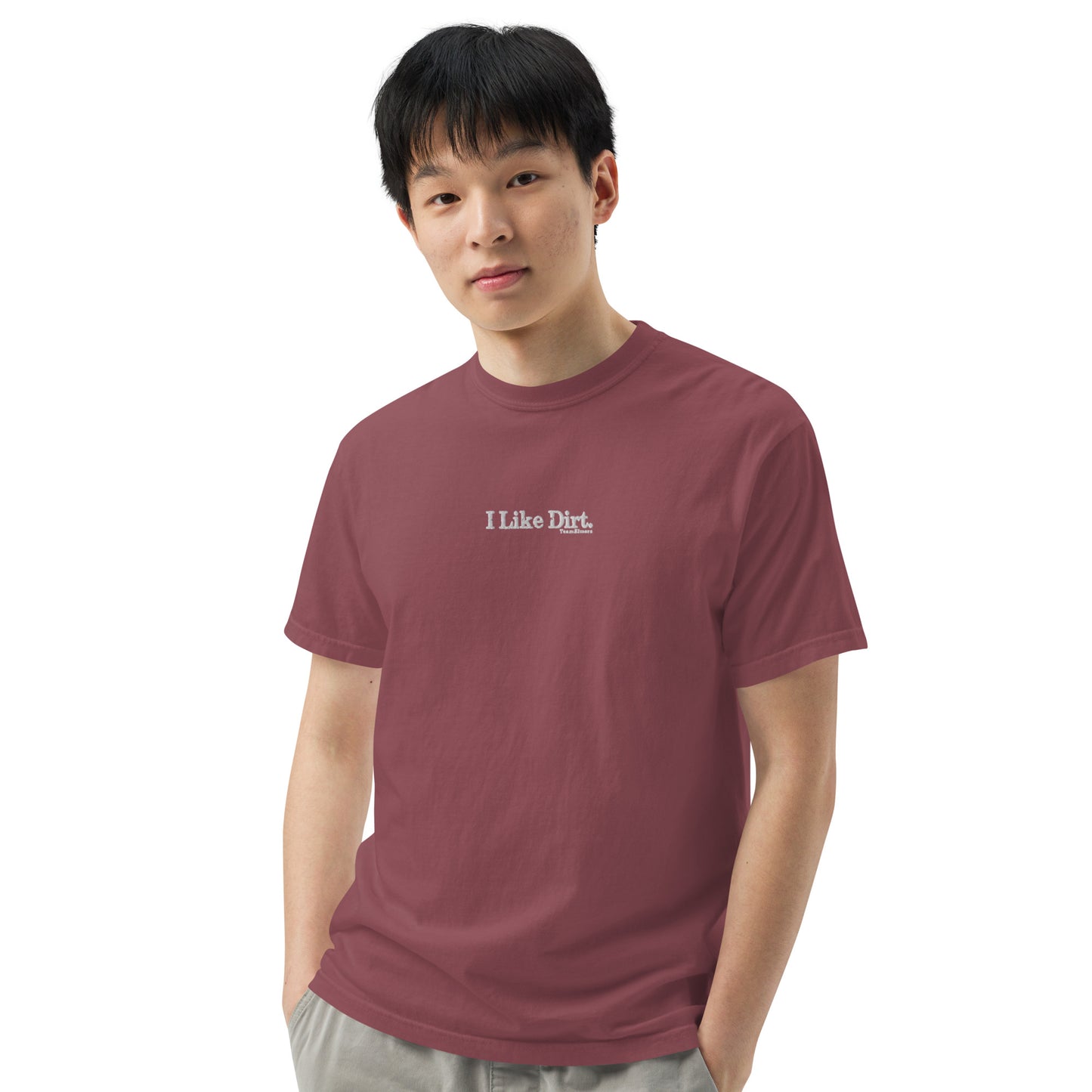 I Like Dirt Embroidered Unisex Garment-Dyed Heavyweight T-Shirt