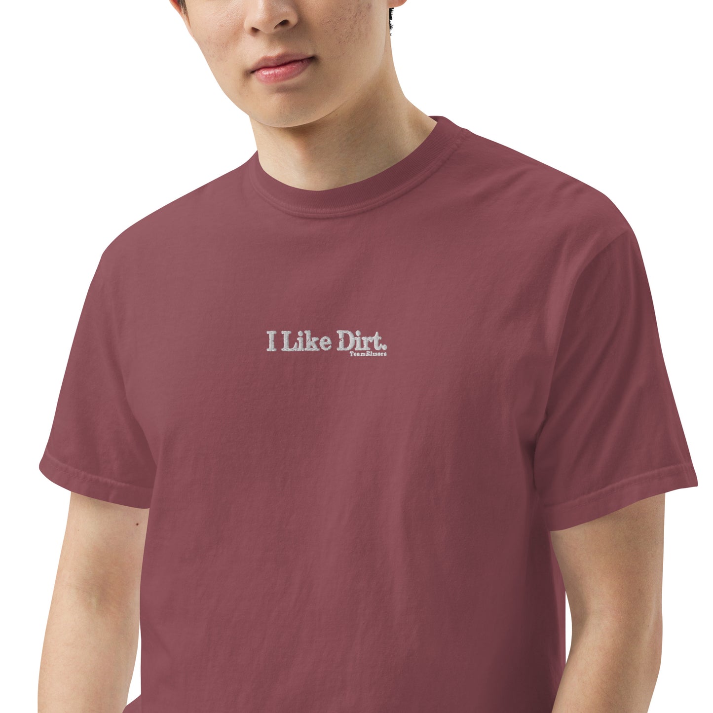 I Like Dirt Embroidered Unisex Garment-Dyed Heavyweight T-Shirt