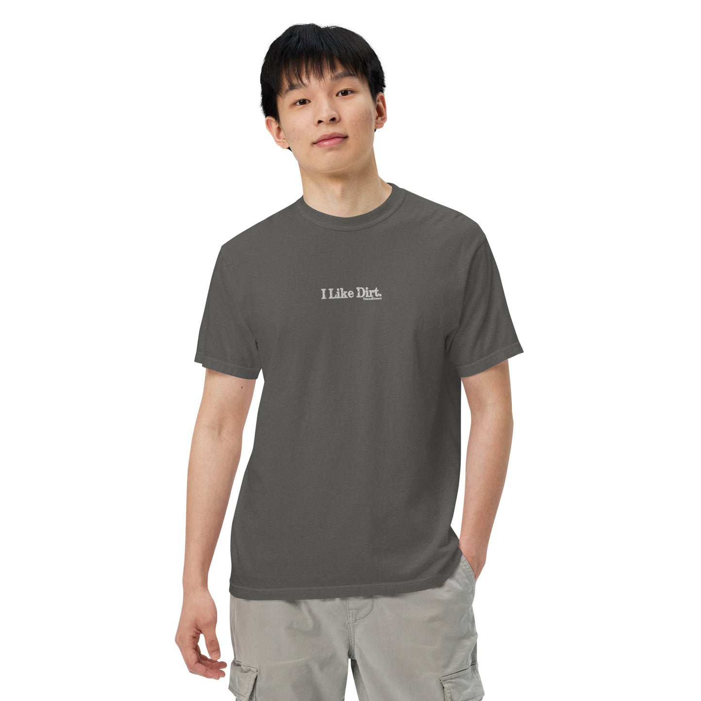 I Like Dirt Embroidered Unisex Garment-Dyed Heavyweight T-Shirt