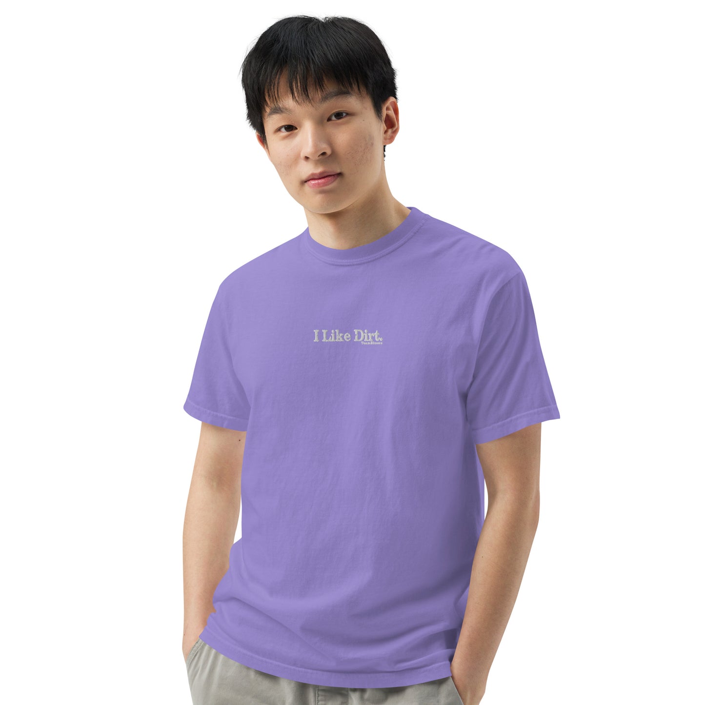 I Like Dirt Embroidered Unisex Garment-Dyed Heavyweight T-Shirt