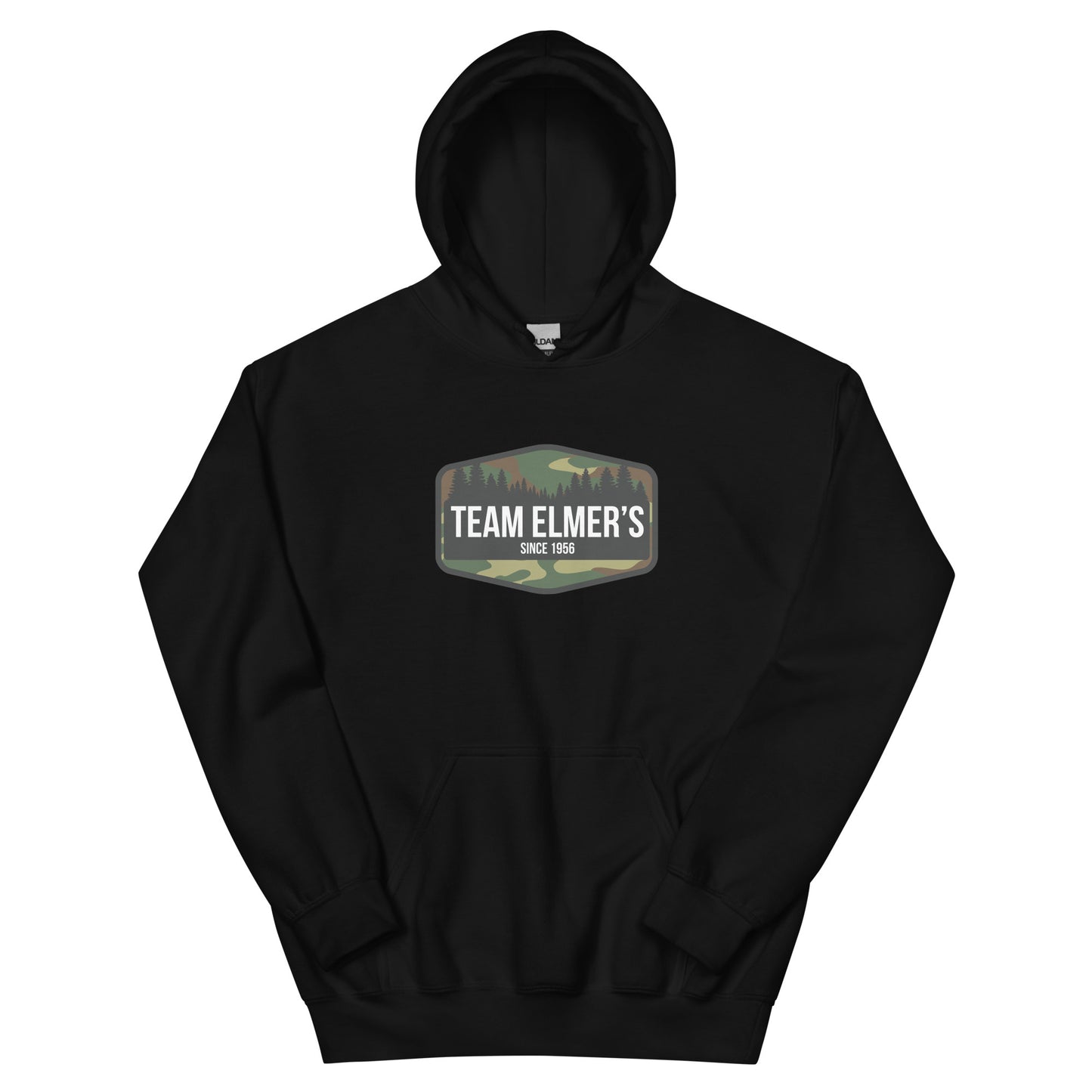 Team Elmer's Traditional Camo Badge Unisex Hoodie