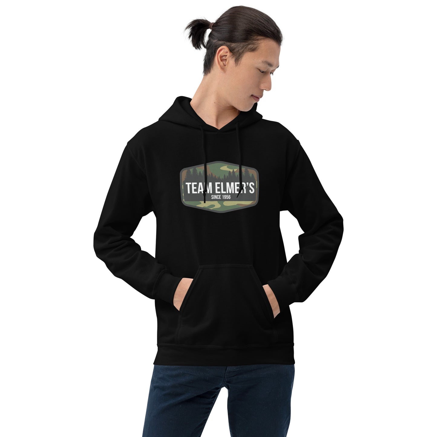 Team Elmer's Traditional Camo Badge Unisex Hoodie