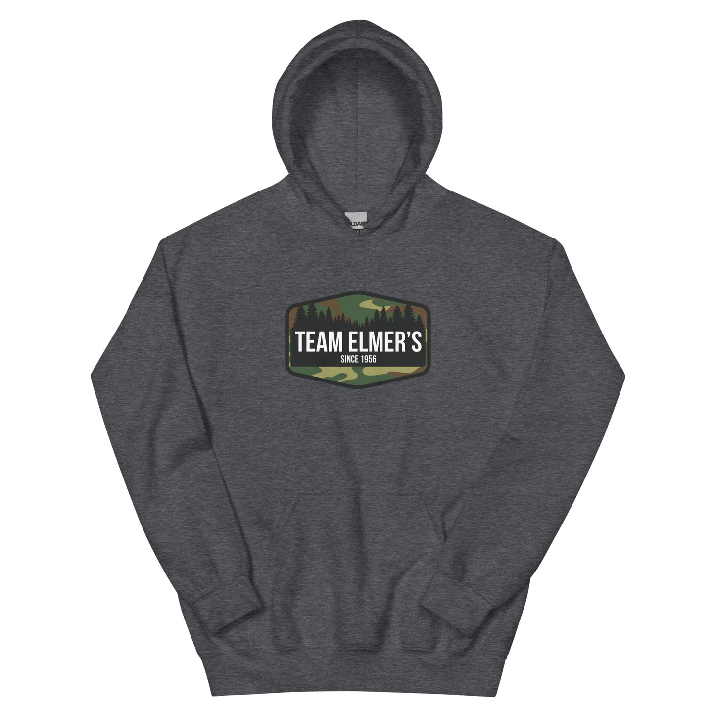 Team Elmer's Traditional Camo Badge Unisex Hoodie