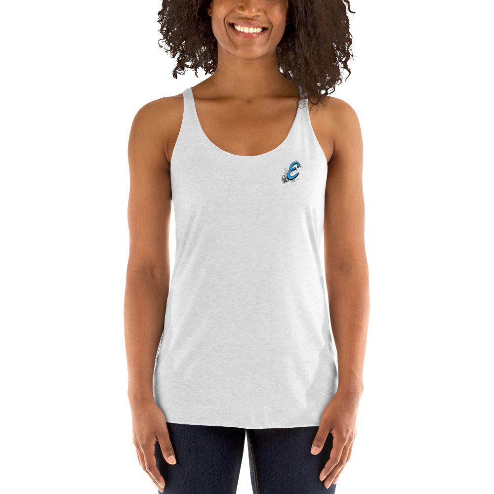 Team Elmer's Floral "E" Women's Racerback Tank