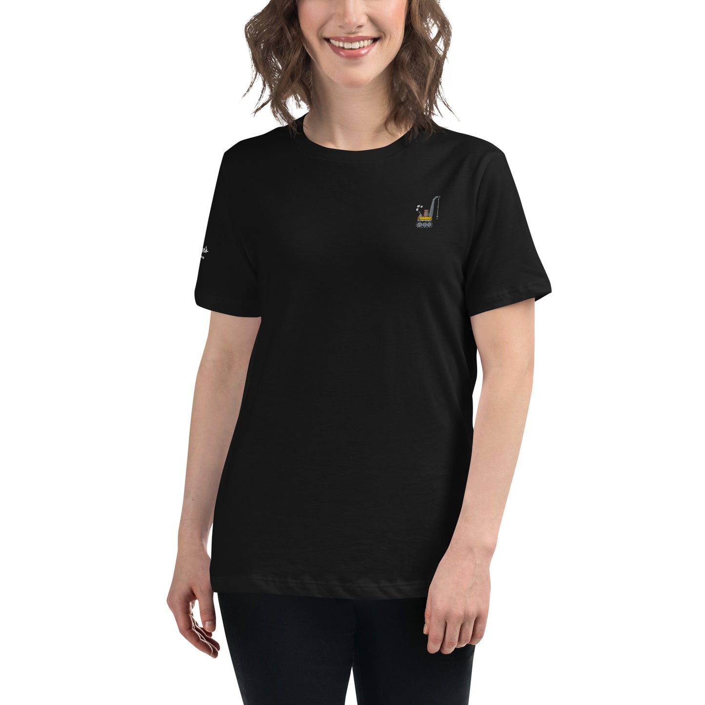 Embroidered Crane Women's Relaxed T-Shirt