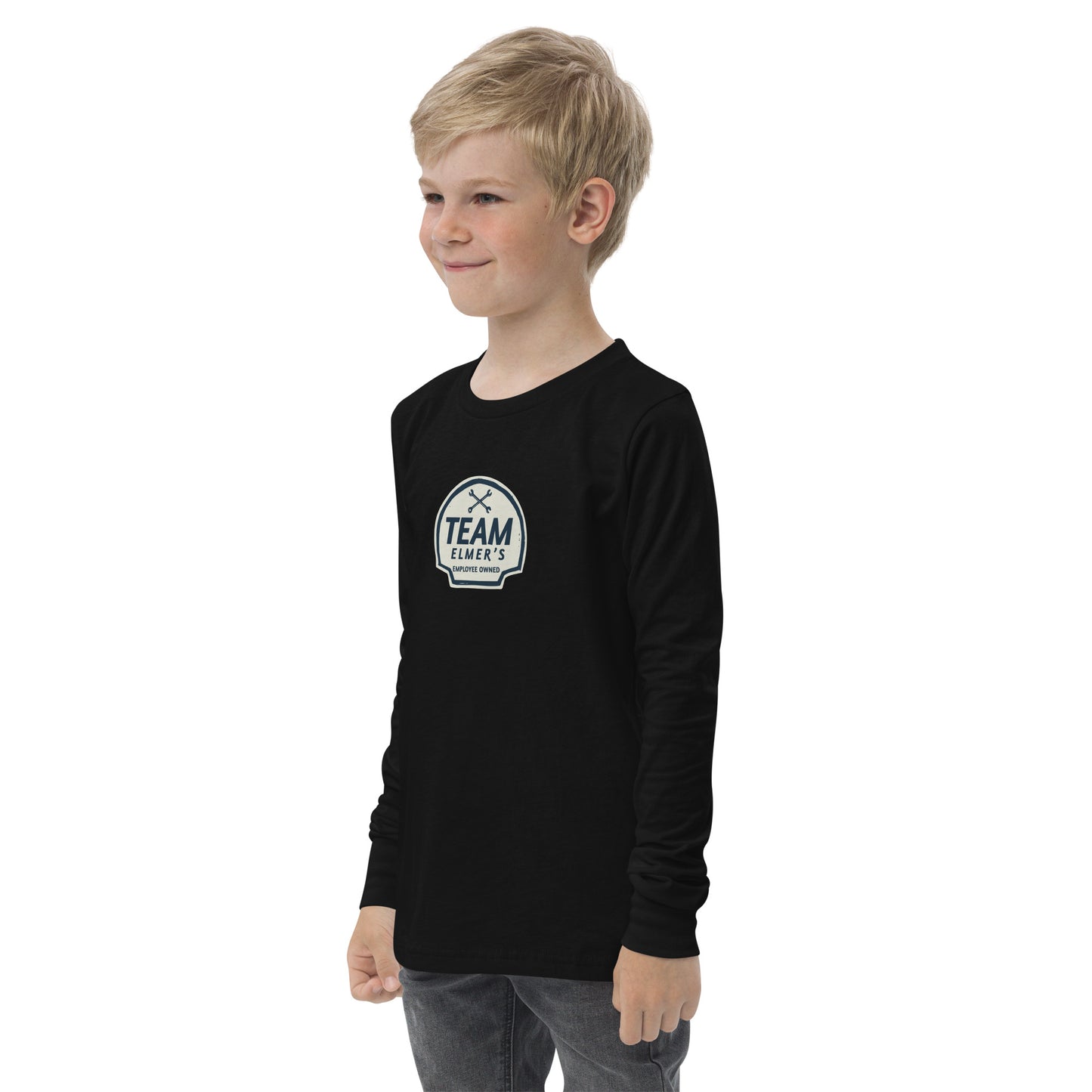 Team Elmer's Skull & Wrench Bones Youth Long Sleeve Tee