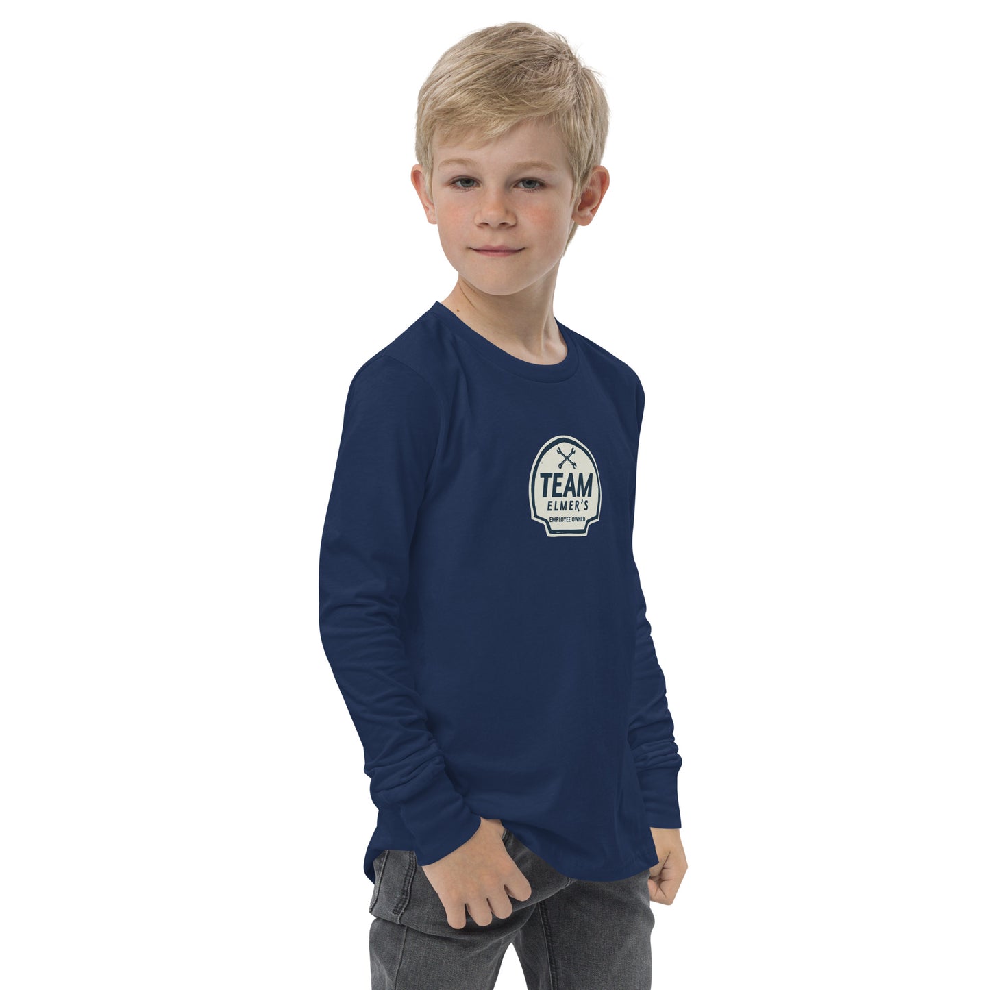 Team Elmer's Skull & Wrench Bones Youth Long Sleeve Tee