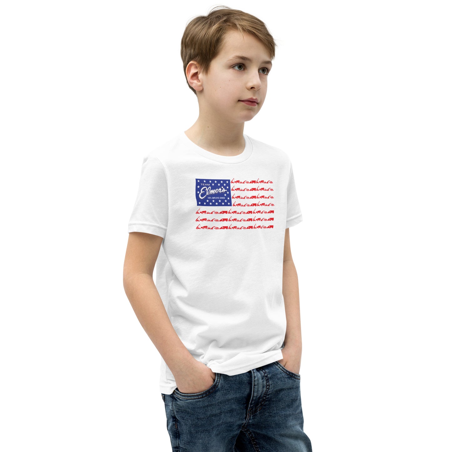 Team Elmer's Red, White & Crew | Youth Short Sleeve T-Shirt